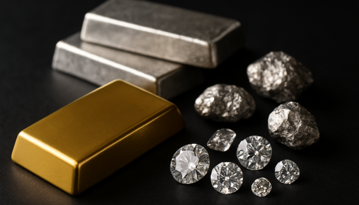 Precious Metals (Gold, Silver, Platinum, Palladium, Diamonds)